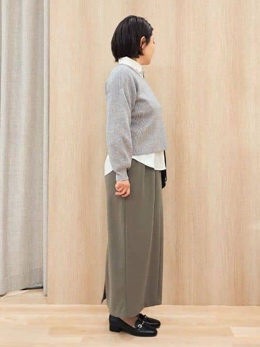 ふるさんの「grove｜毎日着たくなる、もちもち畦編みニット」を使ったコーディネート