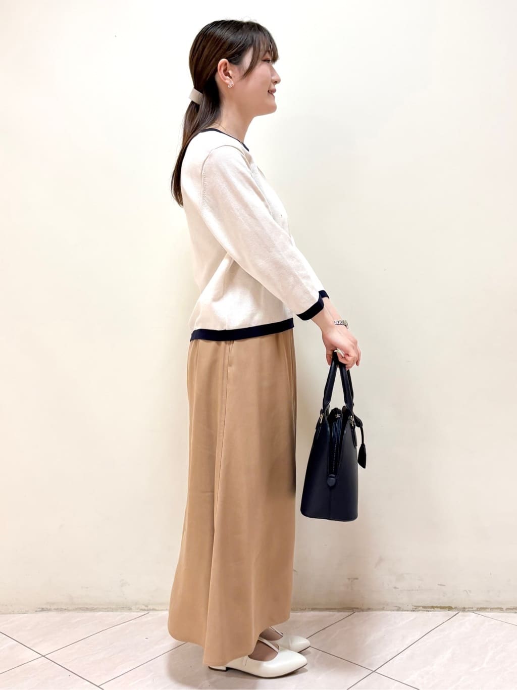 mikiさんの「Reflect｜【アンサンブル可】バイカラーニット」を使ったコーディネート