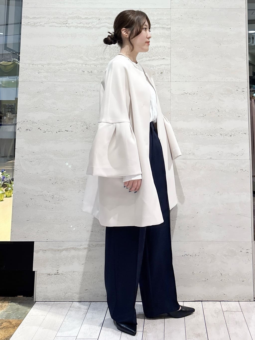 かほさんの「OPAQUE.CLIP｜《通勤対応》タックブラウス【洗濯機OK】」を使ったコーディネート
