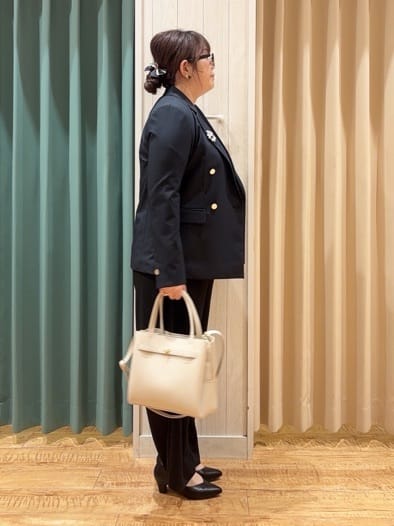 タガさんの「SHOO･LA･RUE｜【セットアップ可/S-LL/洗濯機可】マニッシュに決まる ダブルブレストジャケット」を使ったコーディネート