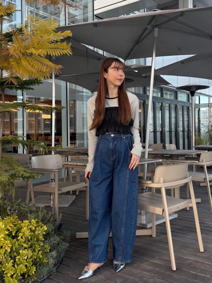 norimiさんの「INDIVI｜ボーダーカットソー」を使ったコーディネート