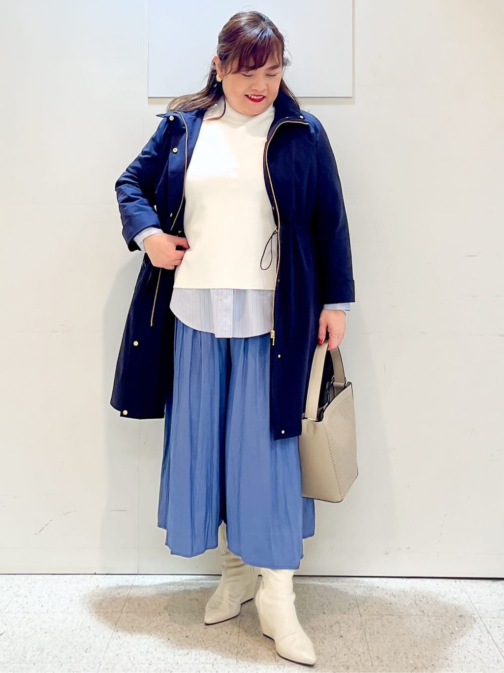 kimmyさんの「Reflect｜【中綿ライナー付き】ライナー付きフーデッドロングコート」を使ったコーディネート