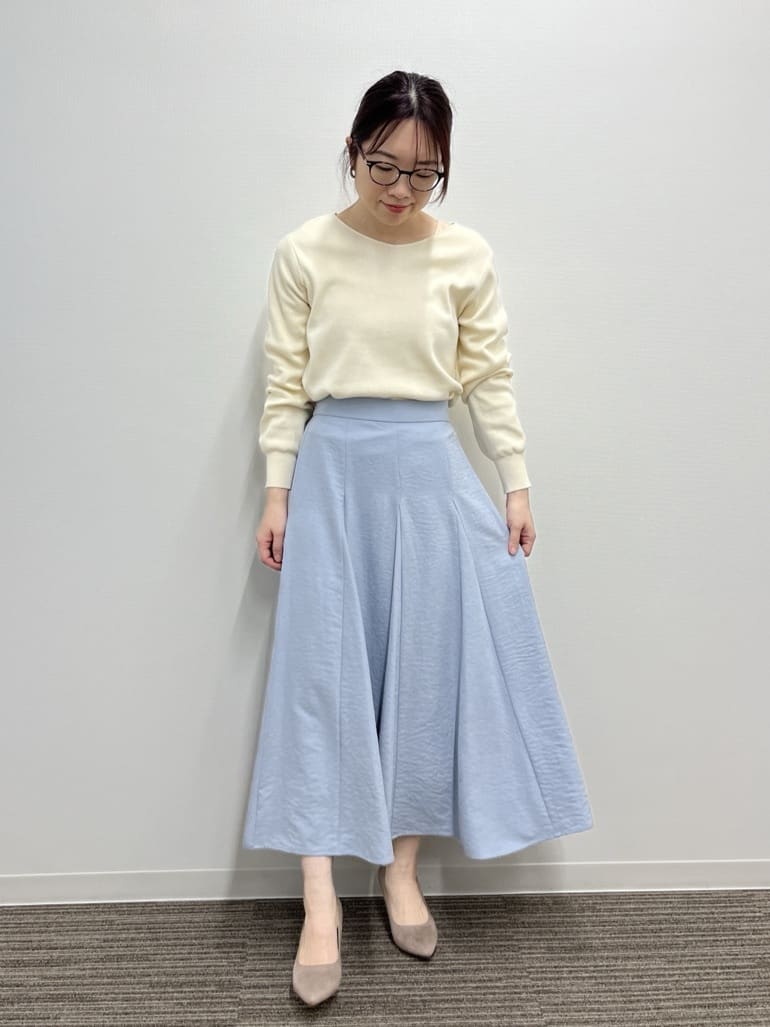 saoriさんの「【洗濯機OK】花粉防止Vネックニット」を使ったコーディネート