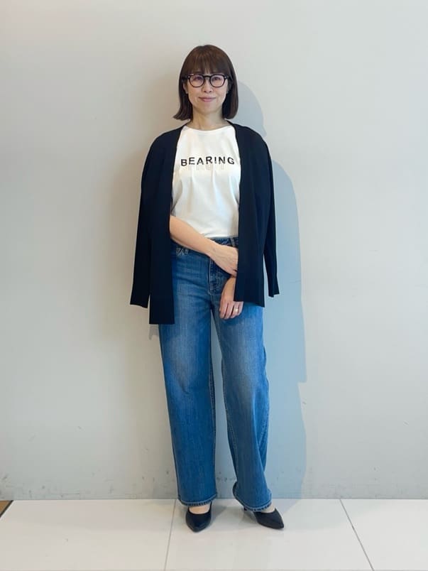 murayamaさんの「INDIVI｜【洗える／上品】きれいめ着流しカーディガンニット」を使ったコーディネート