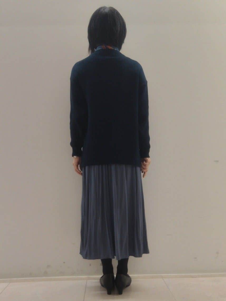 tokuさんの「Reflect｜【腰周りカバー／長め丈】モックネックニットプルオーバー」を使ったコーディネート