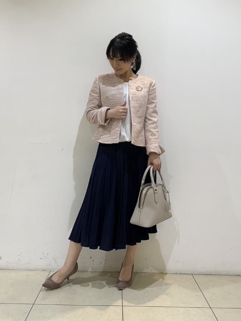watanabeさんの「UNTITLED｜【きれいめ】ツイード ペプラムジャケット」を使ったコーディネート