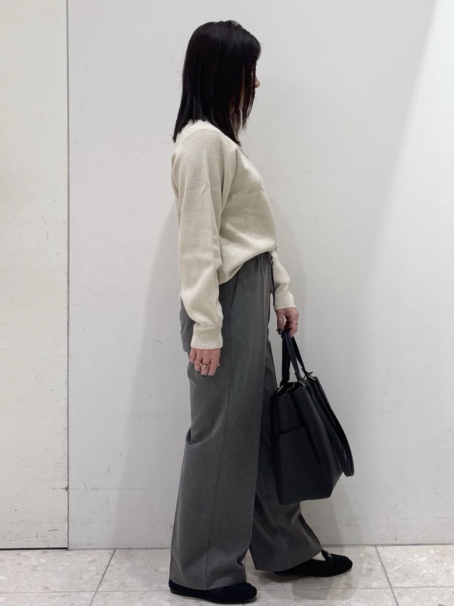 mameさんの「OPAQUE.CLIP｜ボタンデザインラメニット【洗濯機OK】」を使ったコーディネート