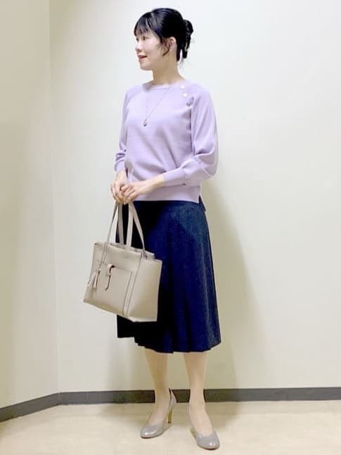  beni_gingerさんの「Reflect｜【ゆったり着られる◎】ラグランスリーブニット」を使ったコーディネート