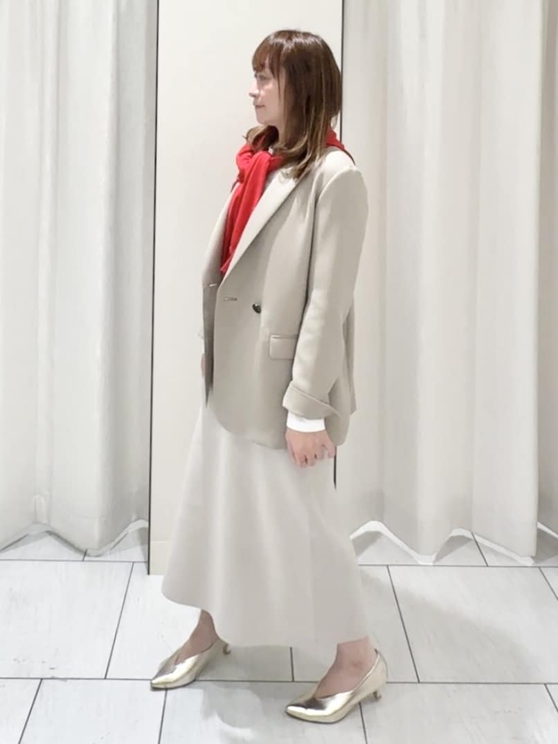 ʏᴜᴋɪᴋᴏさんの「UNTITLED｜◆【洗える/ストレッチ性】ダブルブレストジャケット」を使ったコーディネート