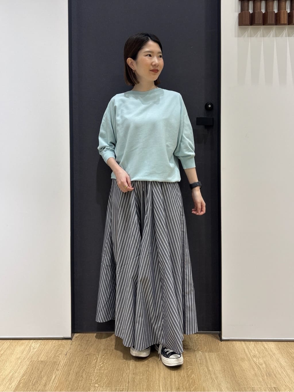 risaさんの「Dessin｜【洗える】後ろボタンニットプルオーバー七分袖」を使ったコーディネート