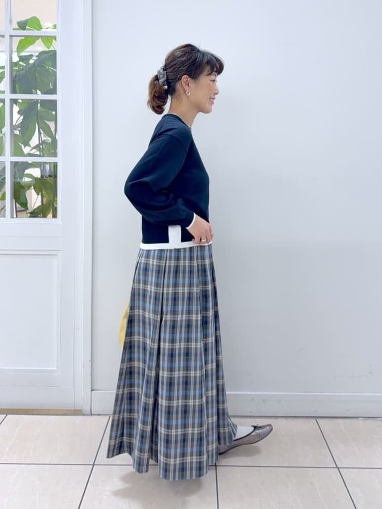 Osawaさんの「Dessin｜【洗える】バイカラーデザインニット」を使ったコーディネート