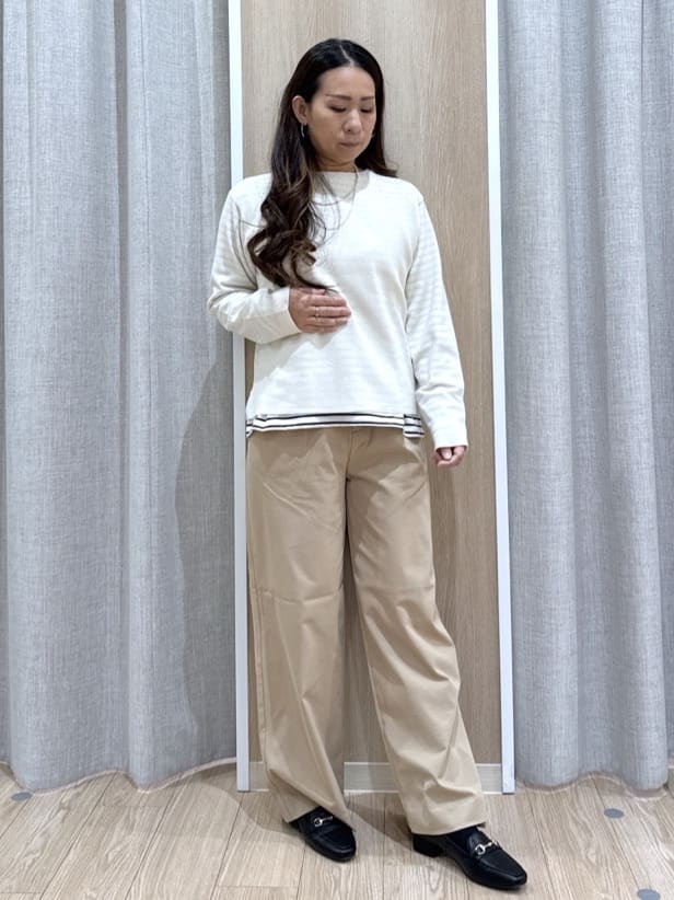sachiさんの「grove｜高評価！【洗濯機OK】ベーシックニット【毛玉軽減】」を使ったコーディネート
