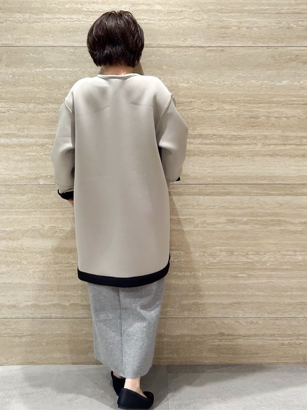 NAMIさんの「OPAQUE.CLIP｜リバーシブル配色ノーカラーコート【洗濯機OK】」を使ったコーディネート