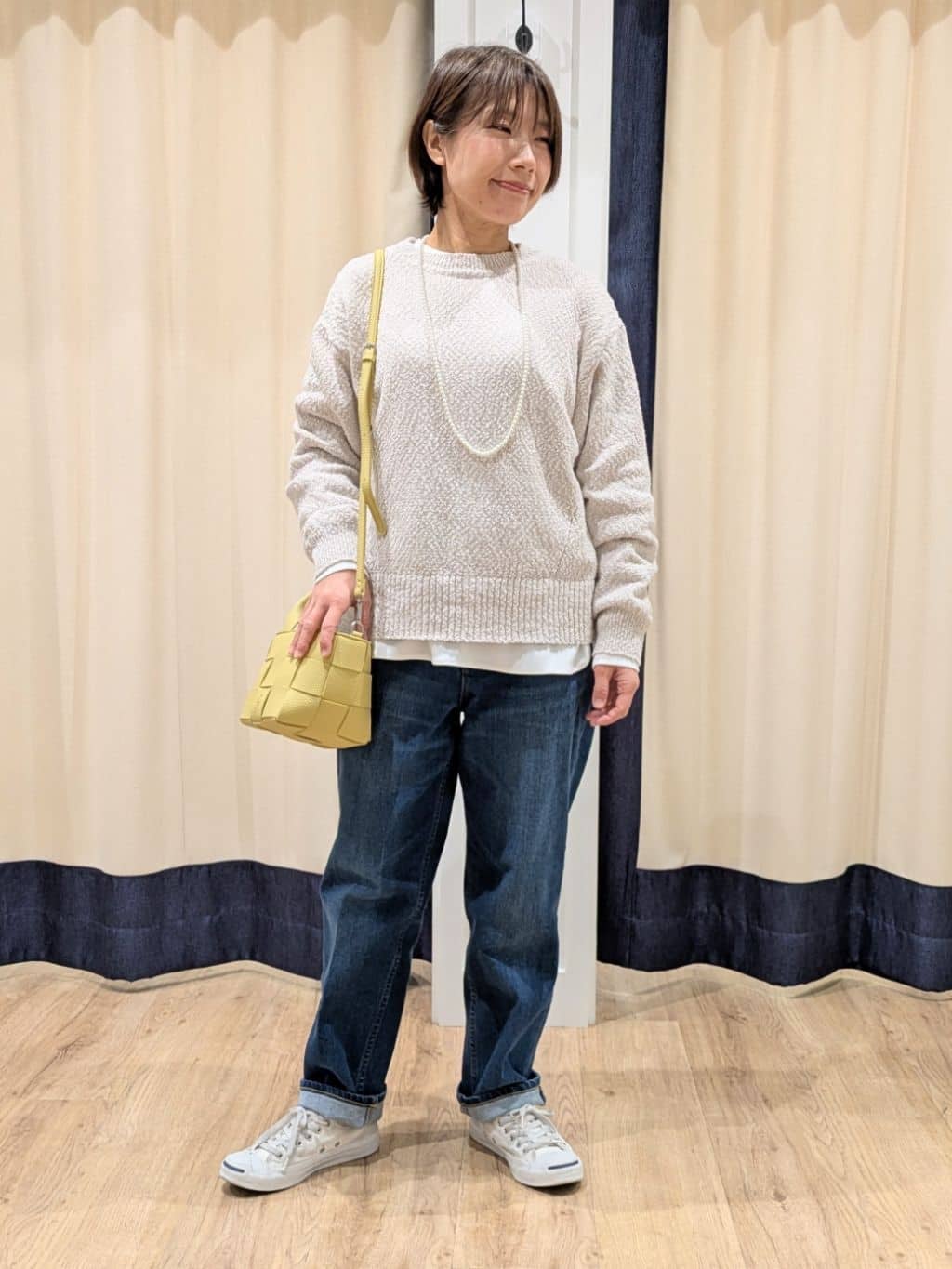 Moriokaさんの「Dessin｜【洗える】ローゲージコットンニット」を使ったコーディネート