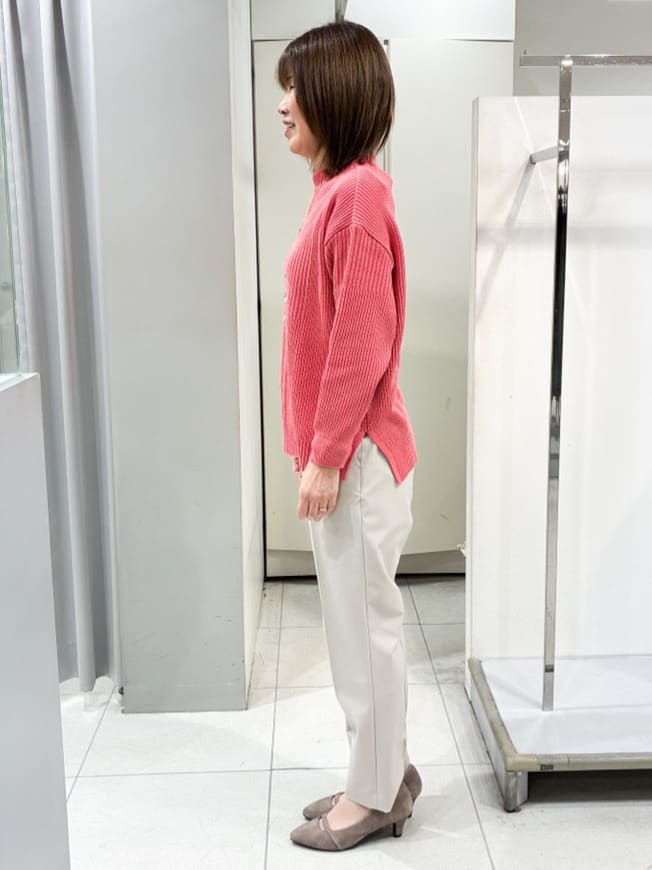 たみちゃんさんの「Reflect｜【腰周りカバー／長め丈】モックネックニットプルオーバー」を使ったコーディネート