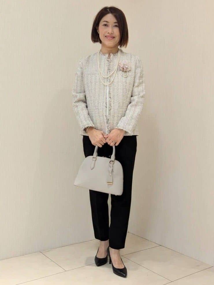 u-macoさんの「UNTITLED｜【仕事着/スーツ】ファンシーツイード ジャケット」を使ったコーディネート