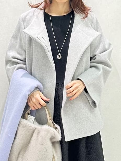 Miwaさんの「UNTITLED｜【大人フェミニン/トレンド】ニット&times;ジャカード ドッキングワンピース」を使ったコーディネート