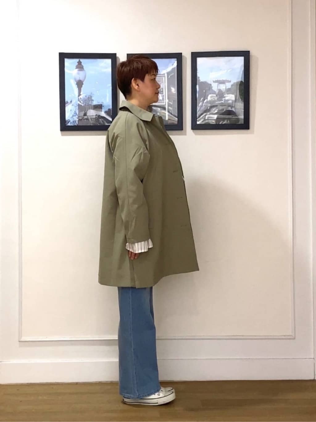 Hiroさんの「Dessin｜【花粉ガード/撥水加工/洗える】ステンカラースプリングコート」を使ったコーディネート