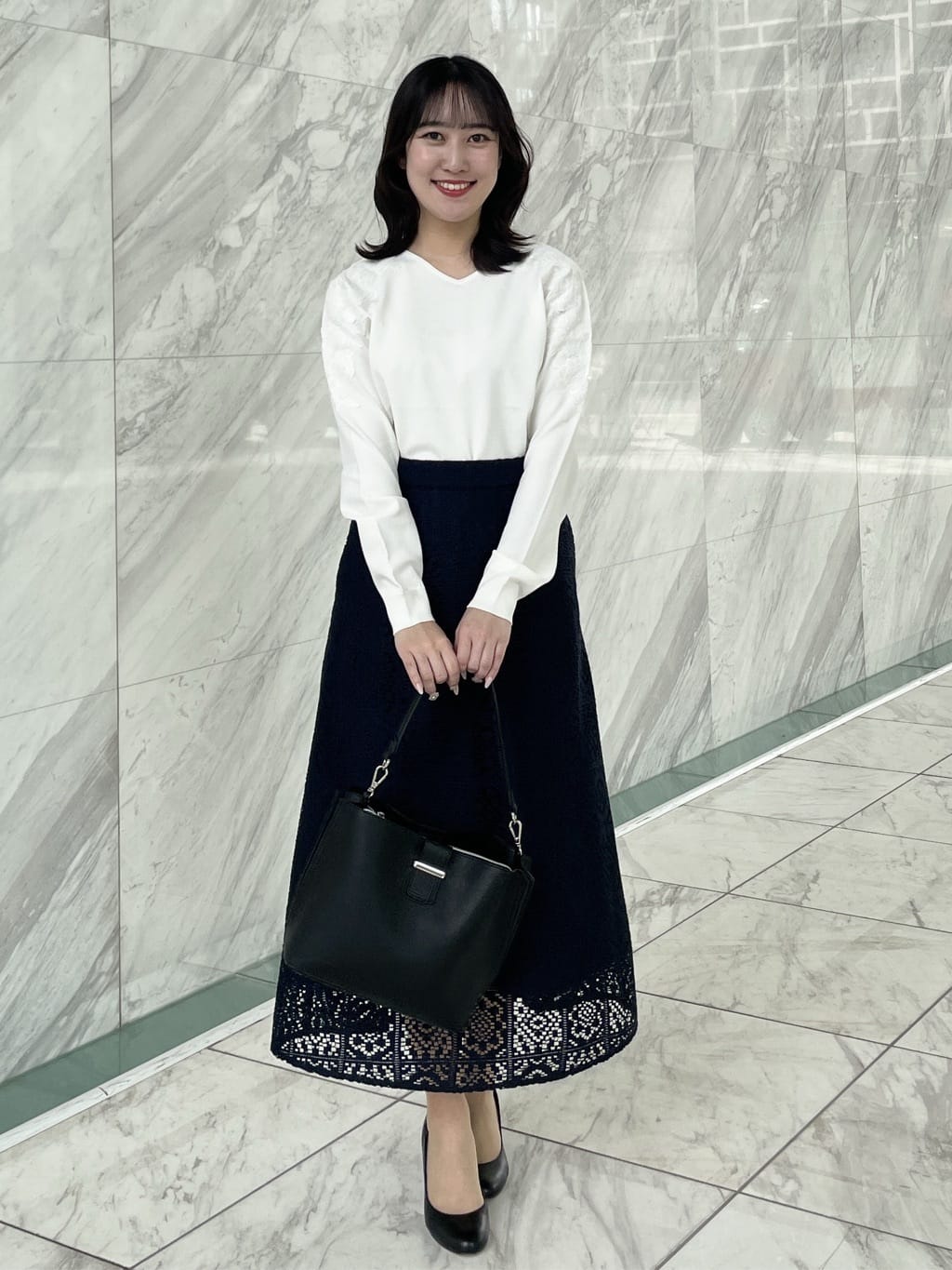 yukariさんの「Reflect｜レースデザインスリーブニットプルオーバー」を使ったコーディネート