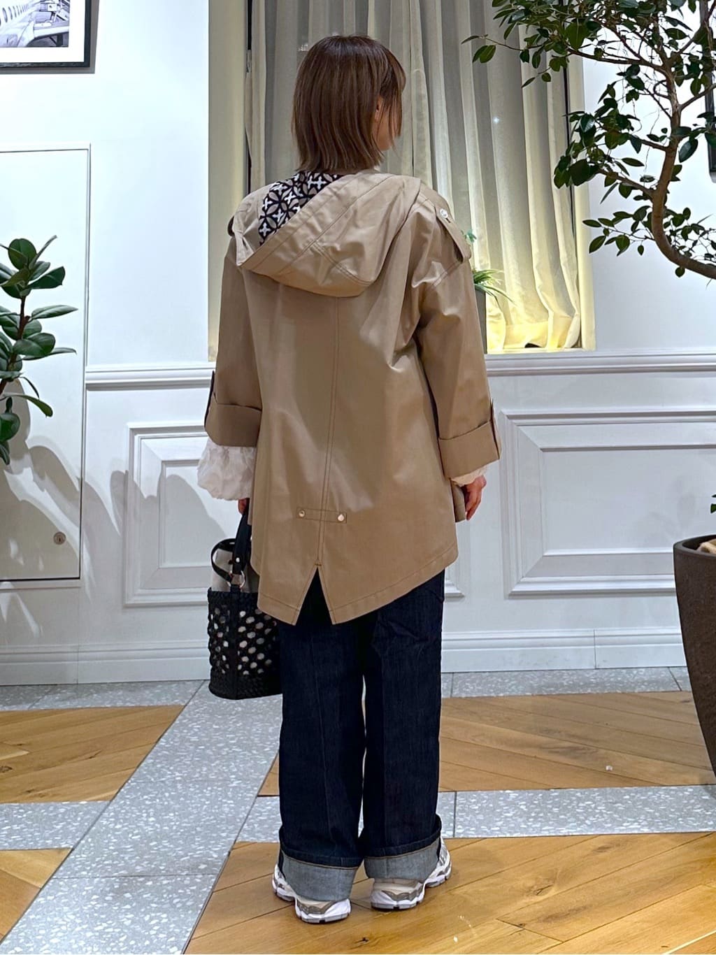 なべこさんの「DRESSTERIOR｜【ウォッシャブル/撥水素材】Ａライン ショートモッズコート」を使ったコーディネート