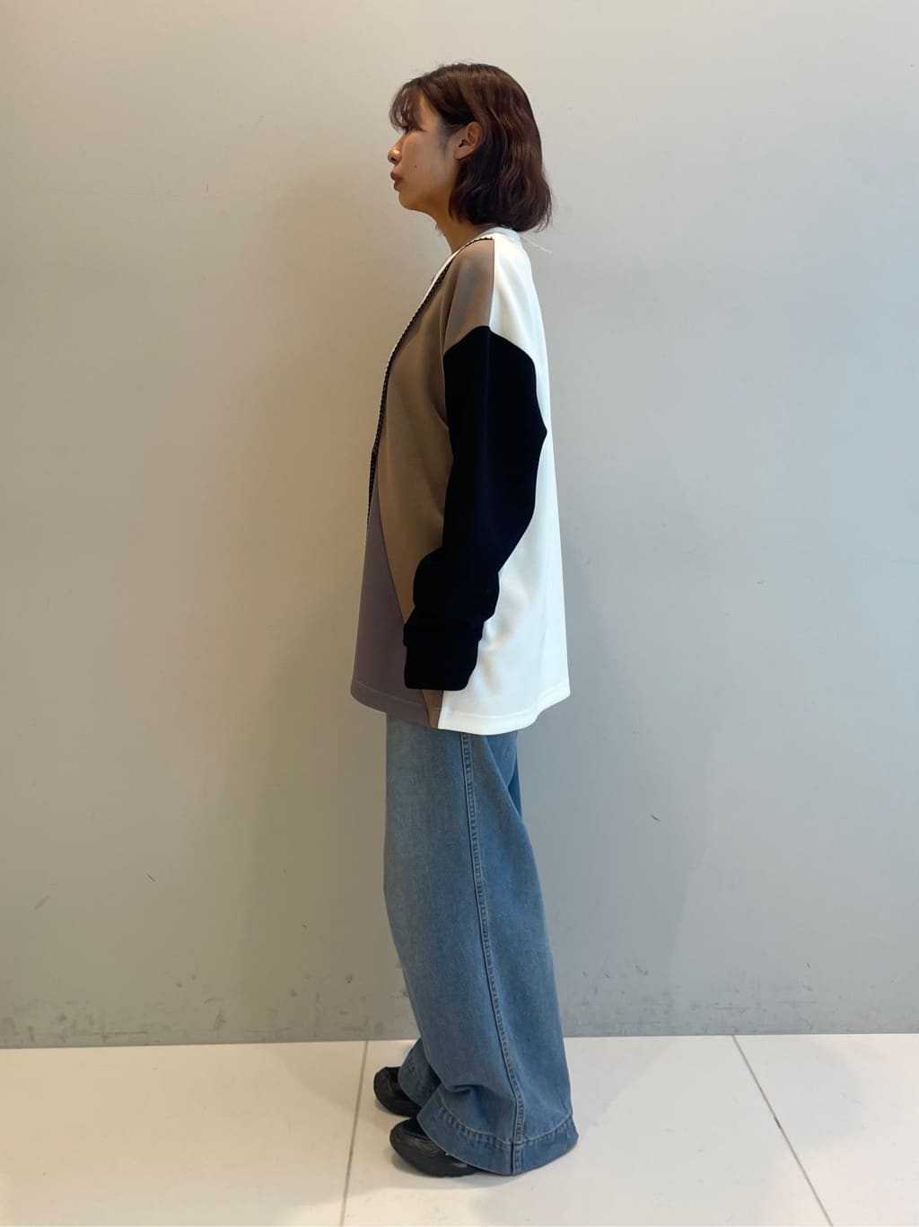 abeさんの「tk.TAKEO KIKUCHI｜ダイヤゴナルブランケットカットソー」を使ったコーディネート