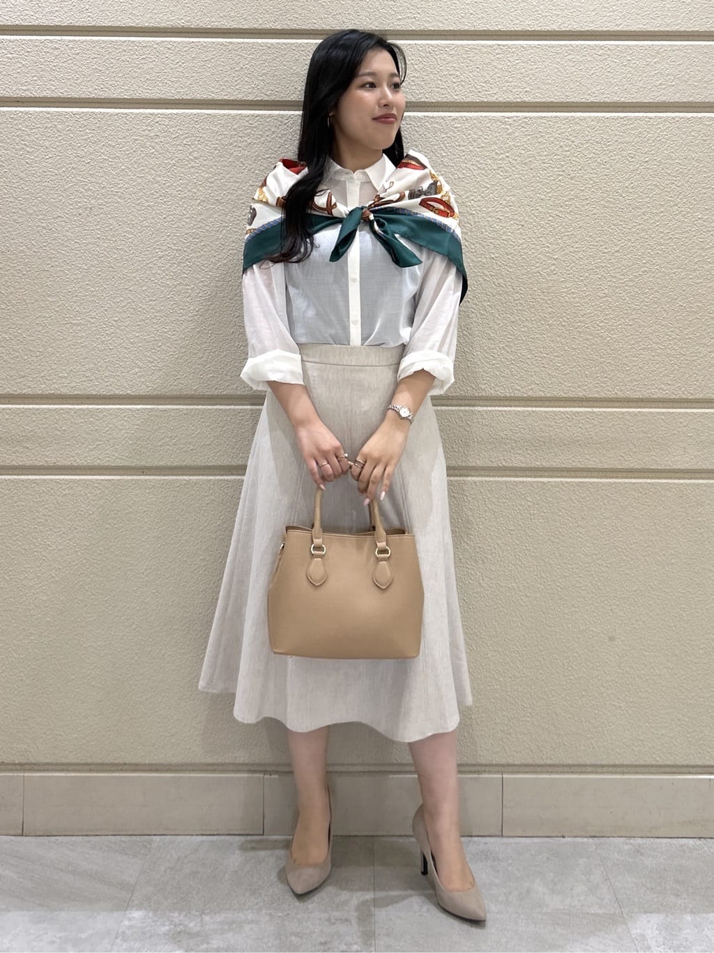 Momokaさんの「COUP DE CHANCE｜【洗える/日本製】ベアトップ風キャミソール」を使ったコーディネート