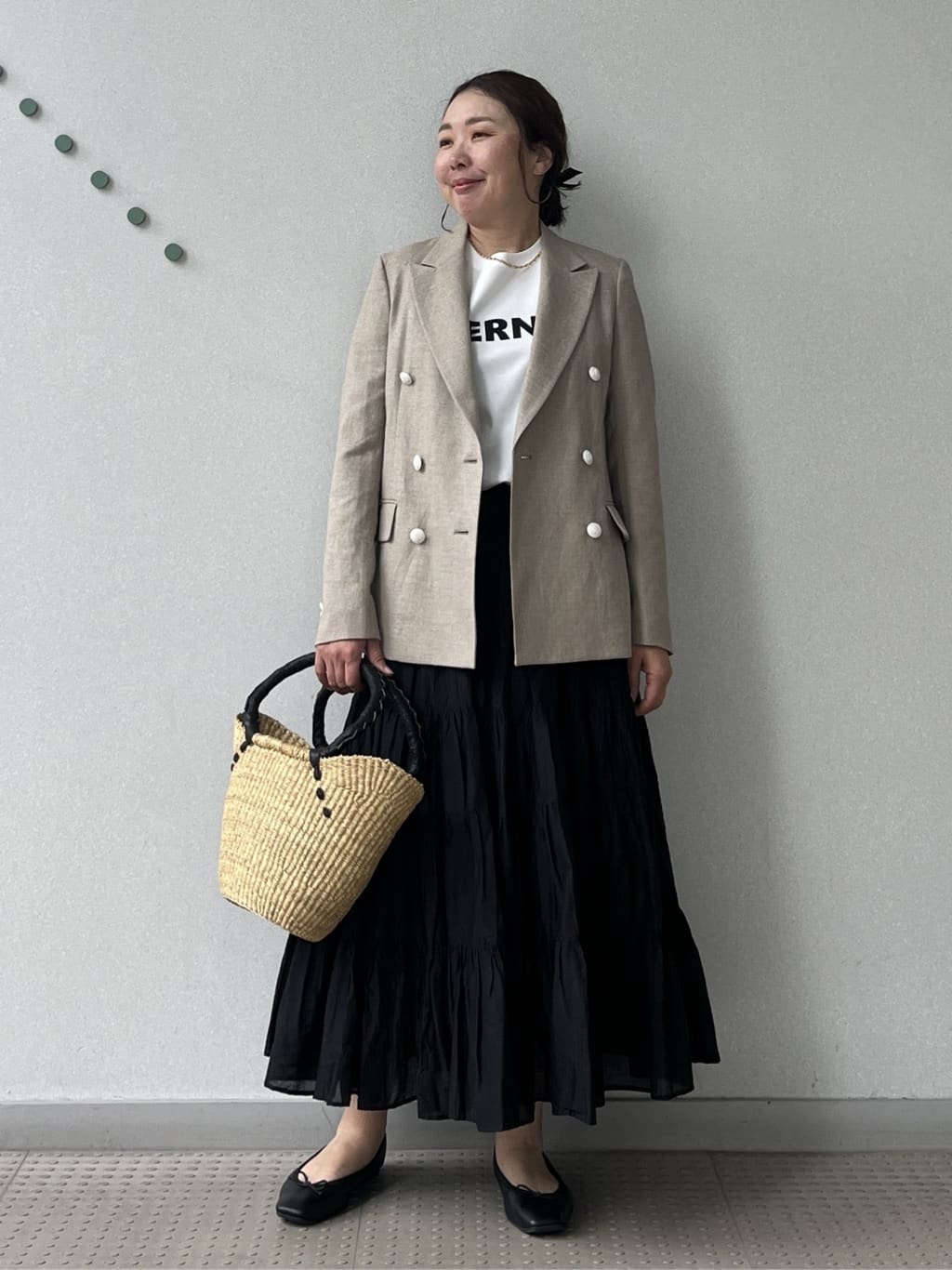 Soeさんの「DRESSTERIOR｜【セットアップ可】リネンブレンドダブルブレストジャケット」を使ったコーディネート