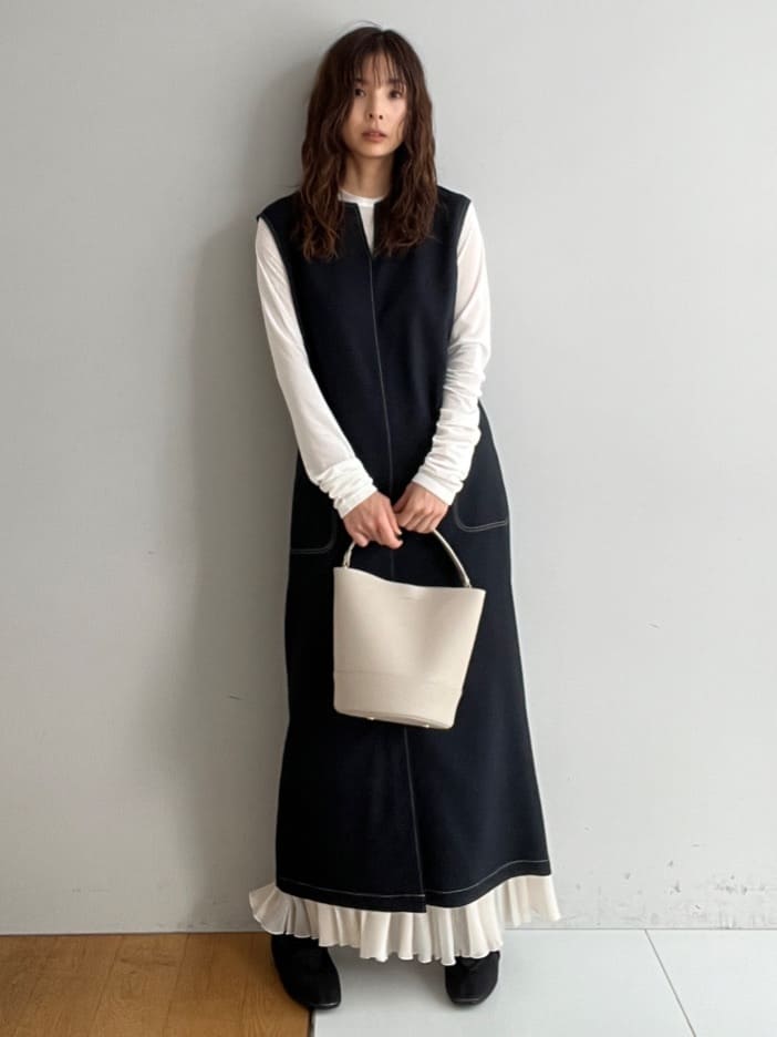 misaさんの「DRESSTERIOR｜【セットアップ可/UVカット/接触冷感/吸水速乾】ウォッシャブル Iラインワンピース」を使ったコーディネート