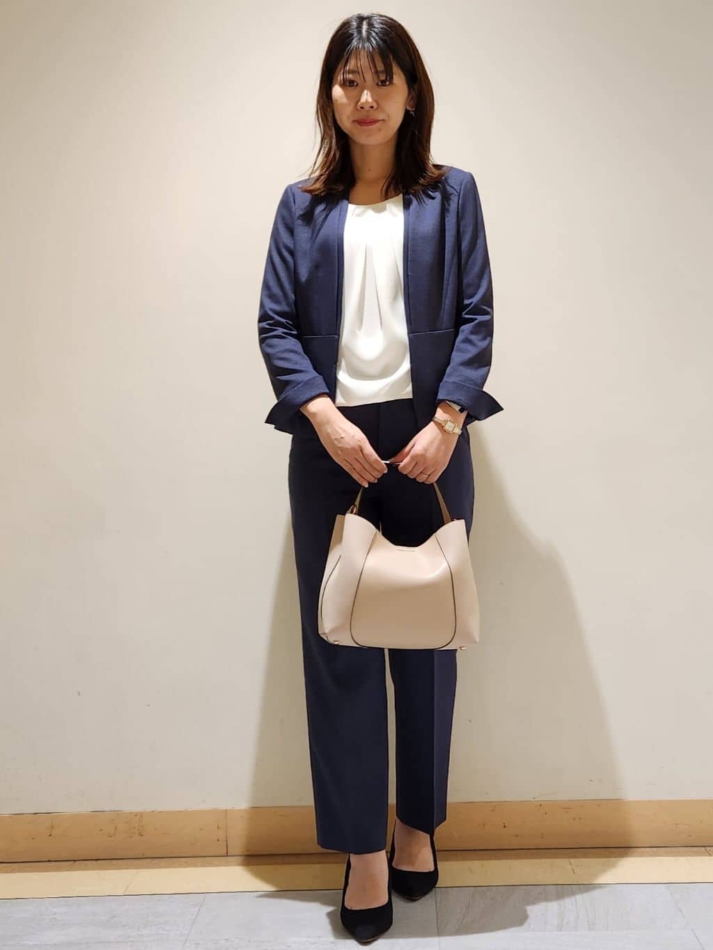 yukaさんの「COUP DE CHANCE｜【手洗い可／日本製】カラーレスジャケット」を使ったコーディネート