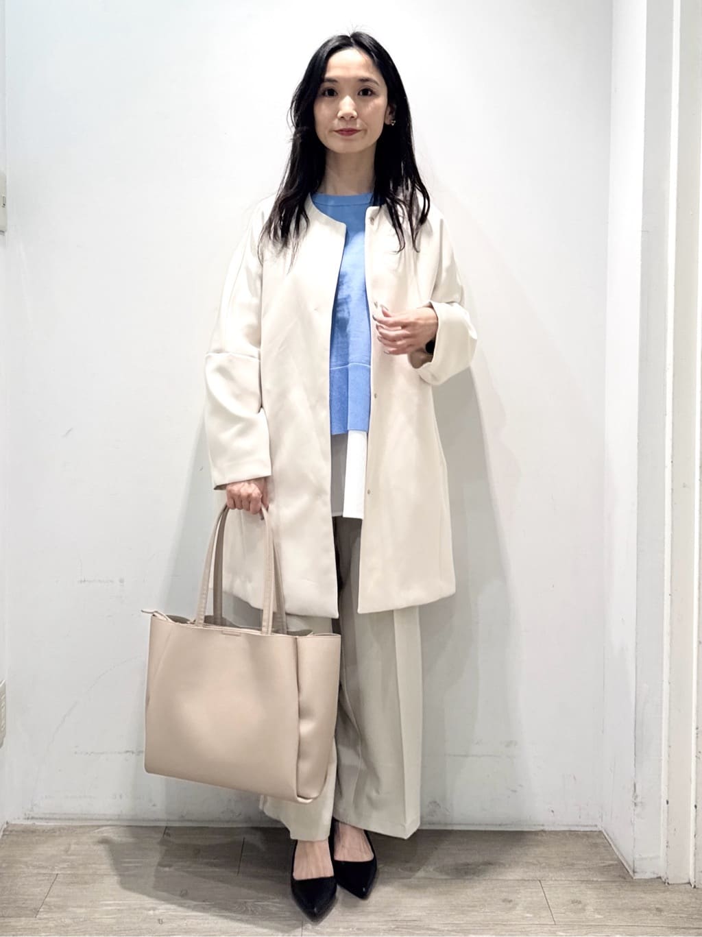 yuicciさんの「OPAQUE.CLIP｜《ツインセット》ワイドニット&times;裾フレアタンクトップ【洗濯機OK】」を使ったコーディネート