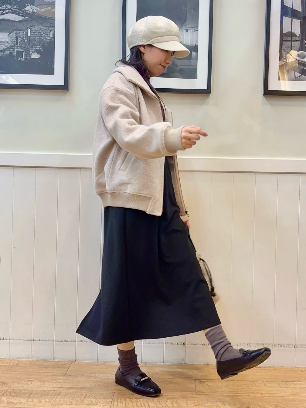 ゆうさんの「SHOO･LA･RUE｜【S-LL】軽くてふんわりあたたかい スライバージャケット」を使ったコーディネート