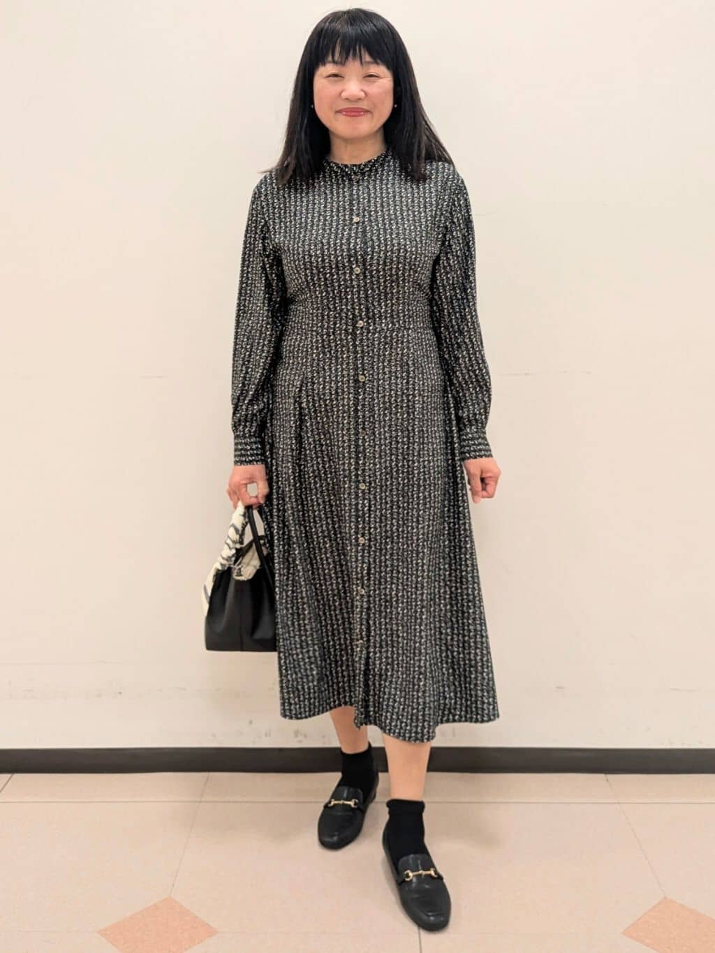 ともさんの「UNTITLED｜【洗える/きれいめ】クラシカルツイードワンピース」を使ったコーディネート