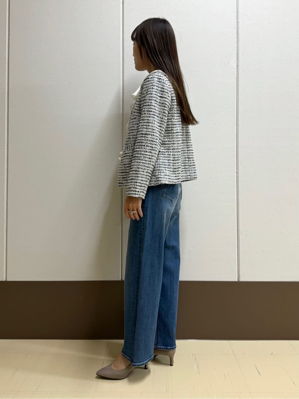 mamiさんの「INDIVI｜【洗える】ラッフルサテンブラウス」を使ったコーディネート