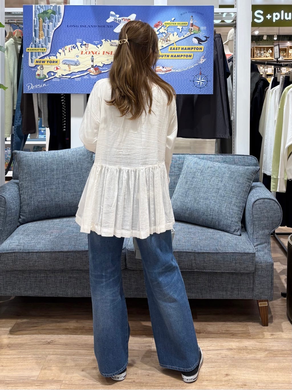 yuinaさんの「Dessin｜ボイルブラウス」を使ったコーディネート