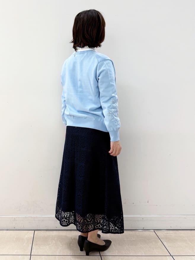 KIKIさんの「Reflect｜レースデザインスリーブカーディガン」を使ったコーディネート