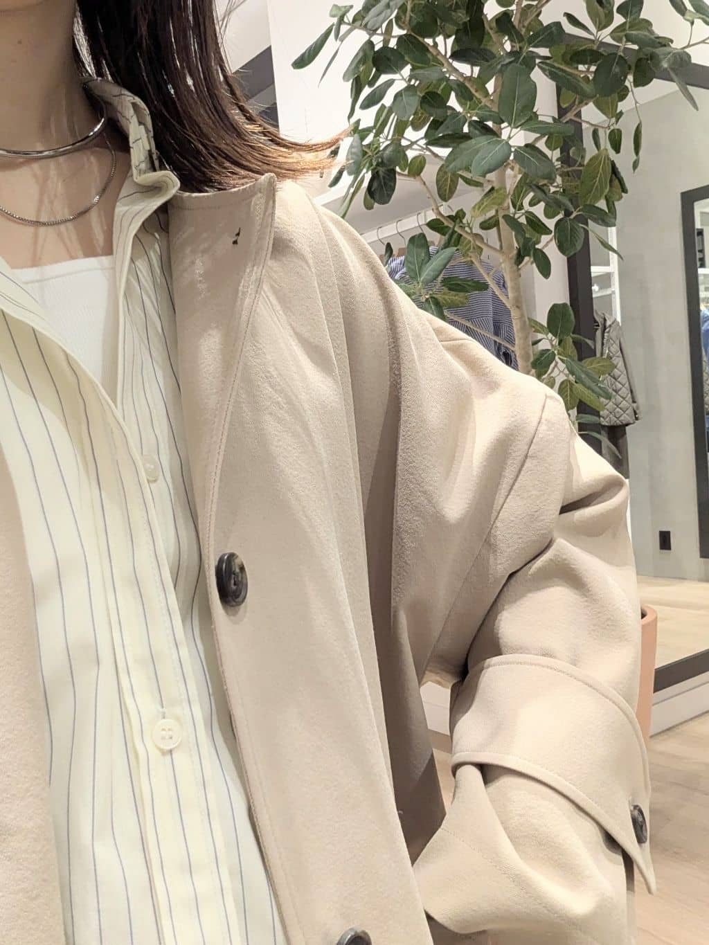enさんの「Dessin｜レザー調スクエアトゥ  フラットパンプス」を使ったコーディネート