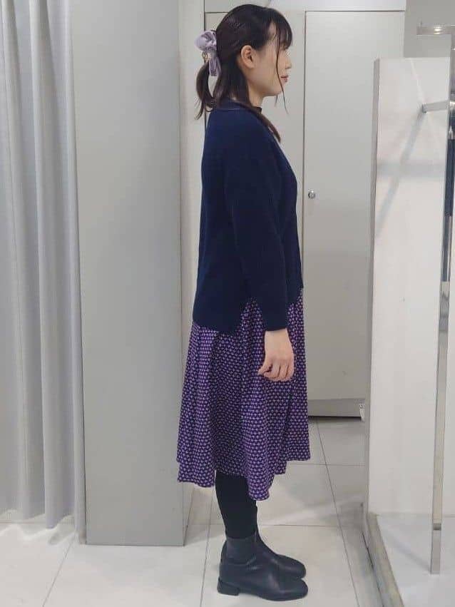 AZUSAさんの「Reflect｜【腰周りカバー／長め丈】モックネックニットプルオーバー」を使ったコーディネート