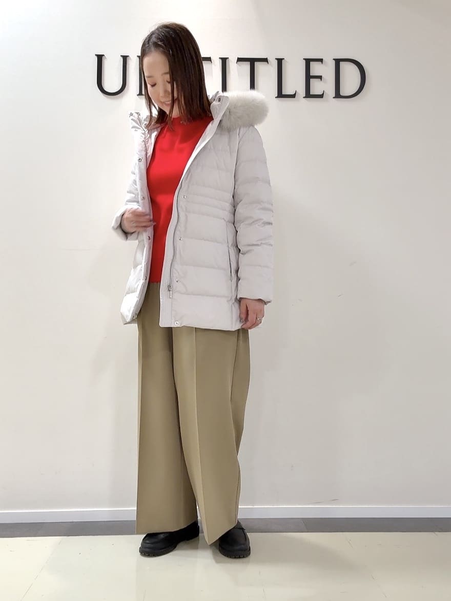 YUIさんの「UNTITLED｜【はっ水機能/フード取り外し可】ミディダウンコート」を使ったコーディネート