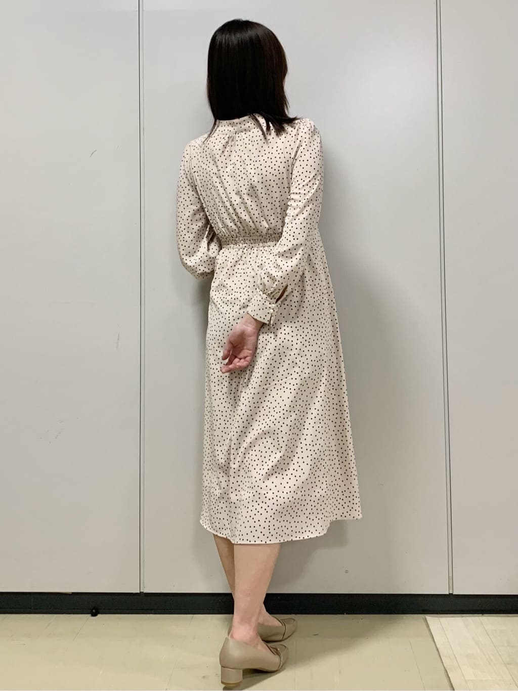 kasumiさんの「index｜リボンボウタイドットワンピース【洗濯機OK／イージーアイロン／防シワ】」を使ったコーディネート