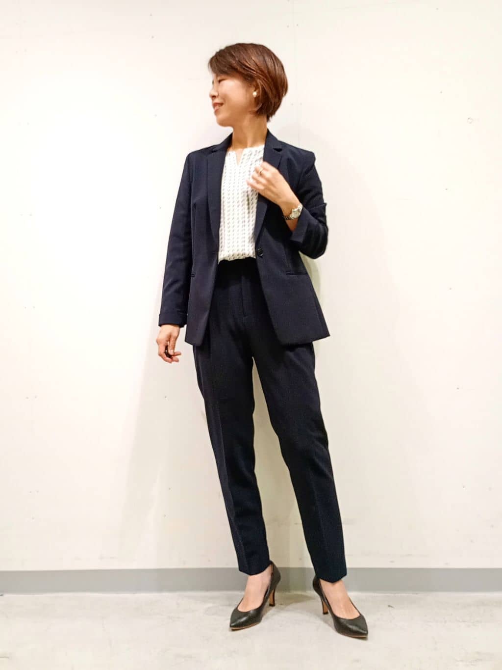 Kさんの「INDIVI｜【通勤スーツ／洗える】ストレッチテーラードカラージャケット」を使ったコーディネート