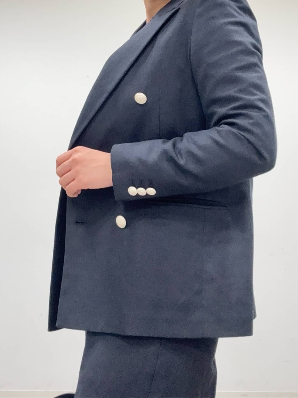 BUNさんの「DRESSTERIOR｜◆【セットアップ可/ウォッシャブル】リネンブレンドワイドパンツ」を使ったコーディネート