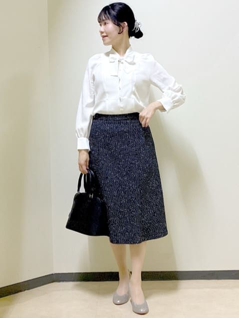  beni_gingerさんの「Reflect｜【レイヤードに◎】ボウタイブラウス」を使ったコーディネート