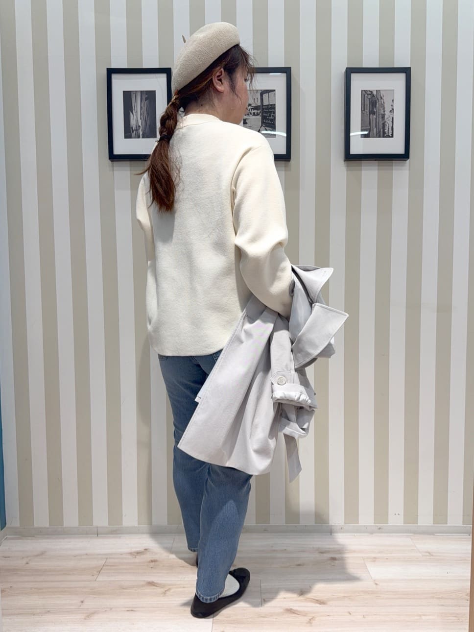 MIYUKIさんの「SHOO･LA･RUE｜【S-LL/撥水】通勤やお出かけにも活躍 ミドルトレンチコート」を使ったコーディネート