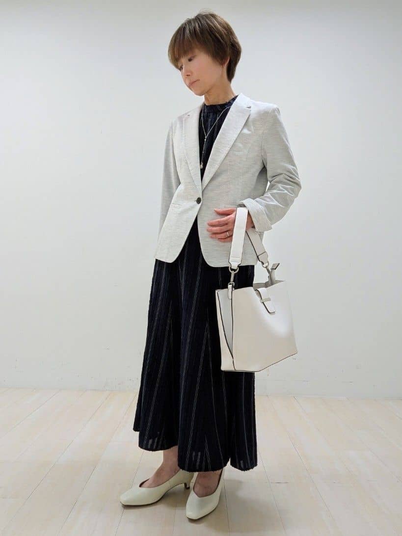 nishiさんの「Reflect｜【SS-4Lサイズ／UVカット／接触冷感】匠ジャケット／ベーシックテーラード」を使ったコーディネート