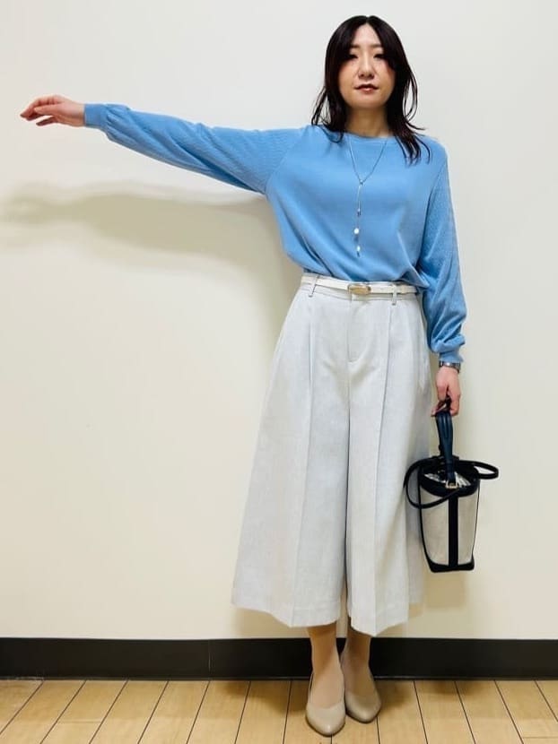 miiiさんの「Reflect｜【長さ調節可】天然シェル&times;ラリエットデザインネックレス」を使ったコーディネート