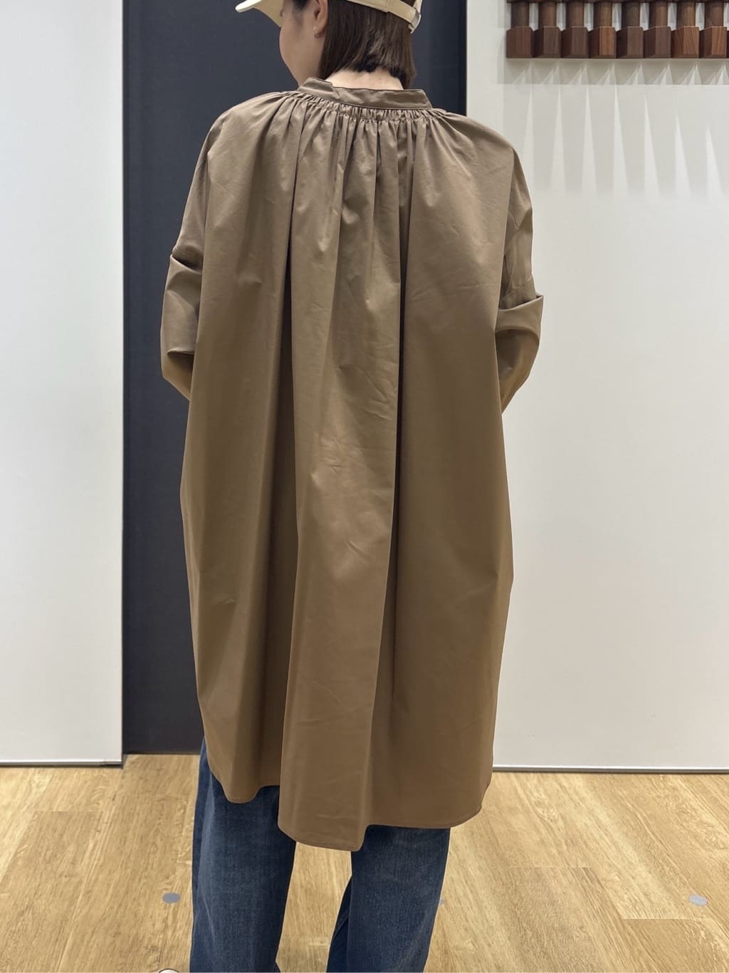 risaさんの「Dessin｜【洗える】シャーリングネックチュニックシャツ」を使ったコーディネート