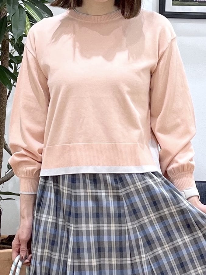 canaさんの「Dessin｜【洗える】バイカラーデザインニット」を使ったコーディネート