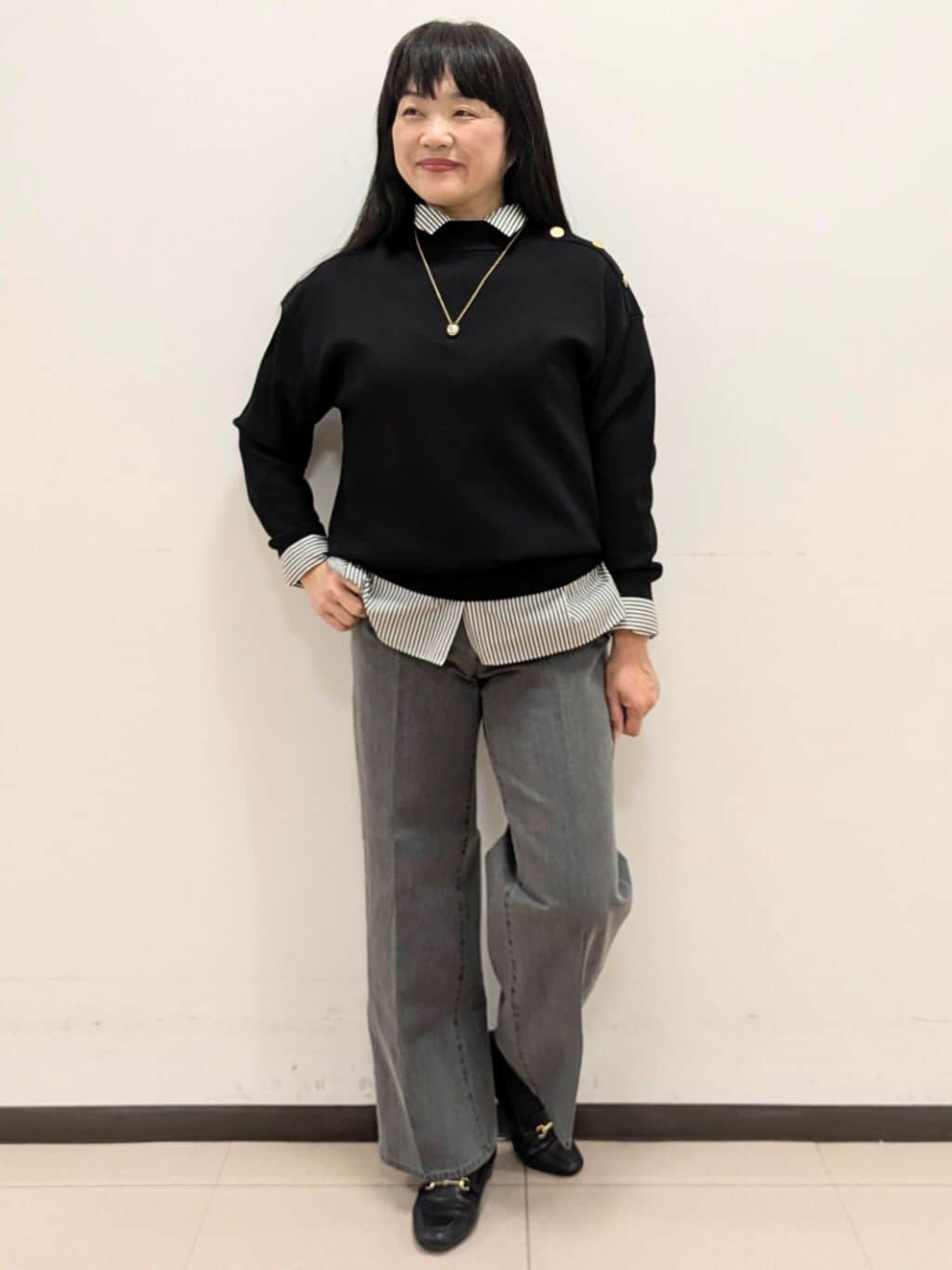ともさんの「UNTITLED｜【洗える】ミラノリブニット」を使ったコーディネート