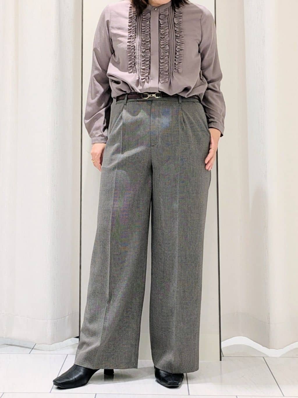 Onumaさんの「UNTITLED｜【セットアップ可】ウールライク ダブルブレストジャケット」を使ったコーディネート