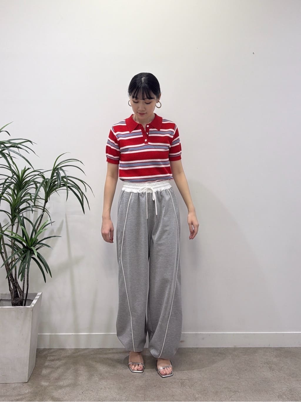 rinaさんの「INDIVI｜ジャカードポロニット」を使ったコーディネート